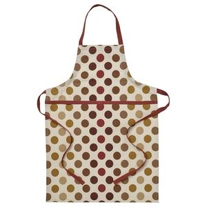 IKEA KRÖSAMOS KROSAMOS Apron, Brown/Beige Dot‎ Pattern, 28"x38" (505.318.17) NEW